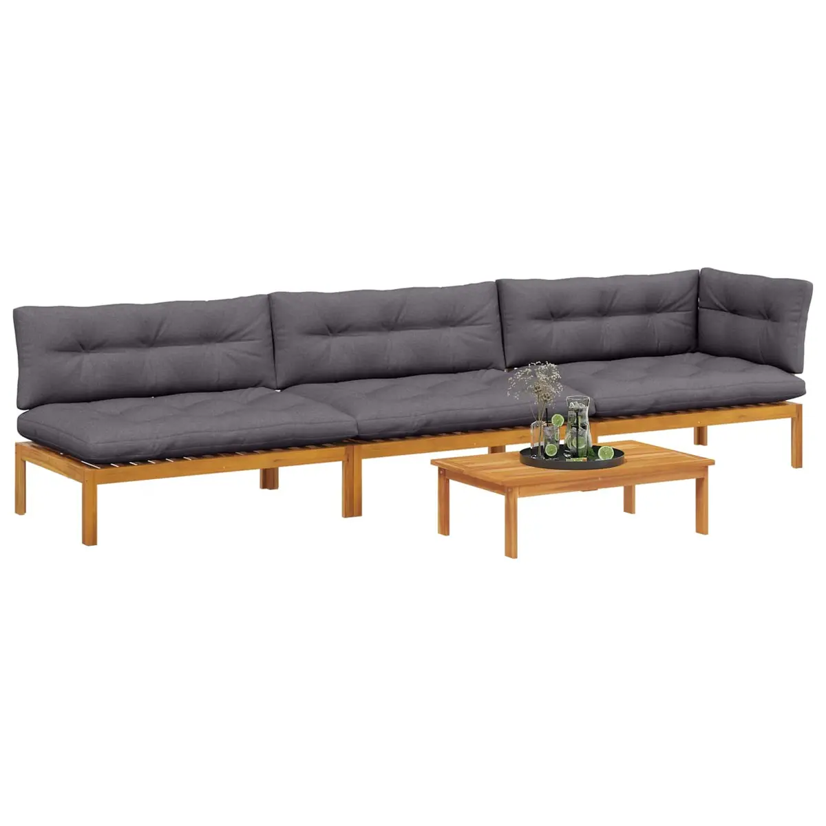 4-Piece Outdoor Garden Pallet Sofa Sectional Set