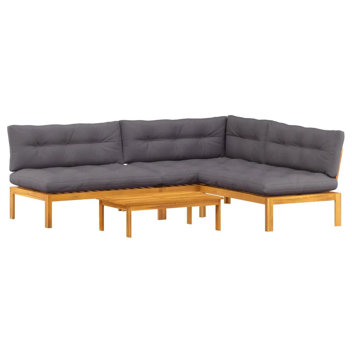 Outdoor Sectional Sofa Set with Corner Table