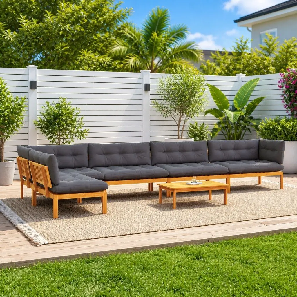 6-Piece Corner Outdoor Sectional Sofa Set