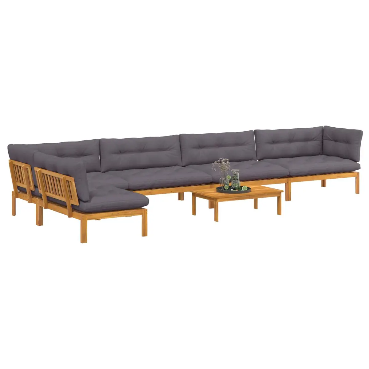 6-Piece Corner Outdoor Sectional Sofa Set