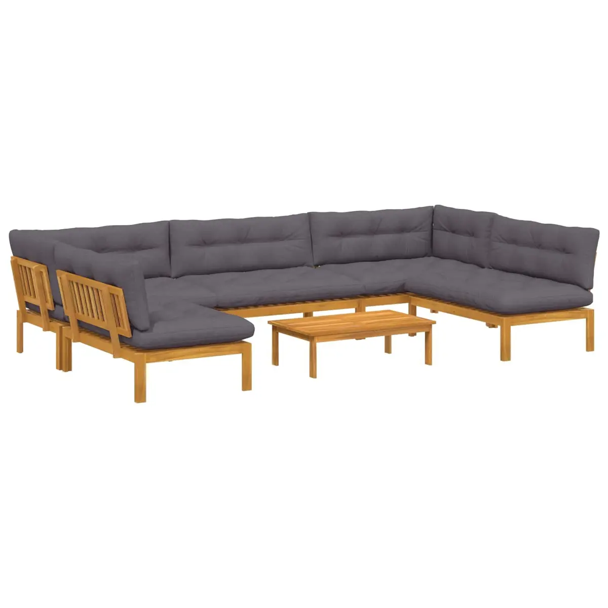 6-Piece Outdoor Corner Lounge Sofa Set with Table