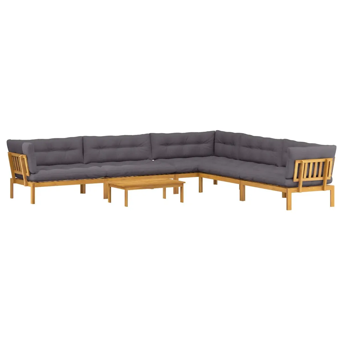 6 Piece Outdoor Sectional Sofa Set with Low Table
