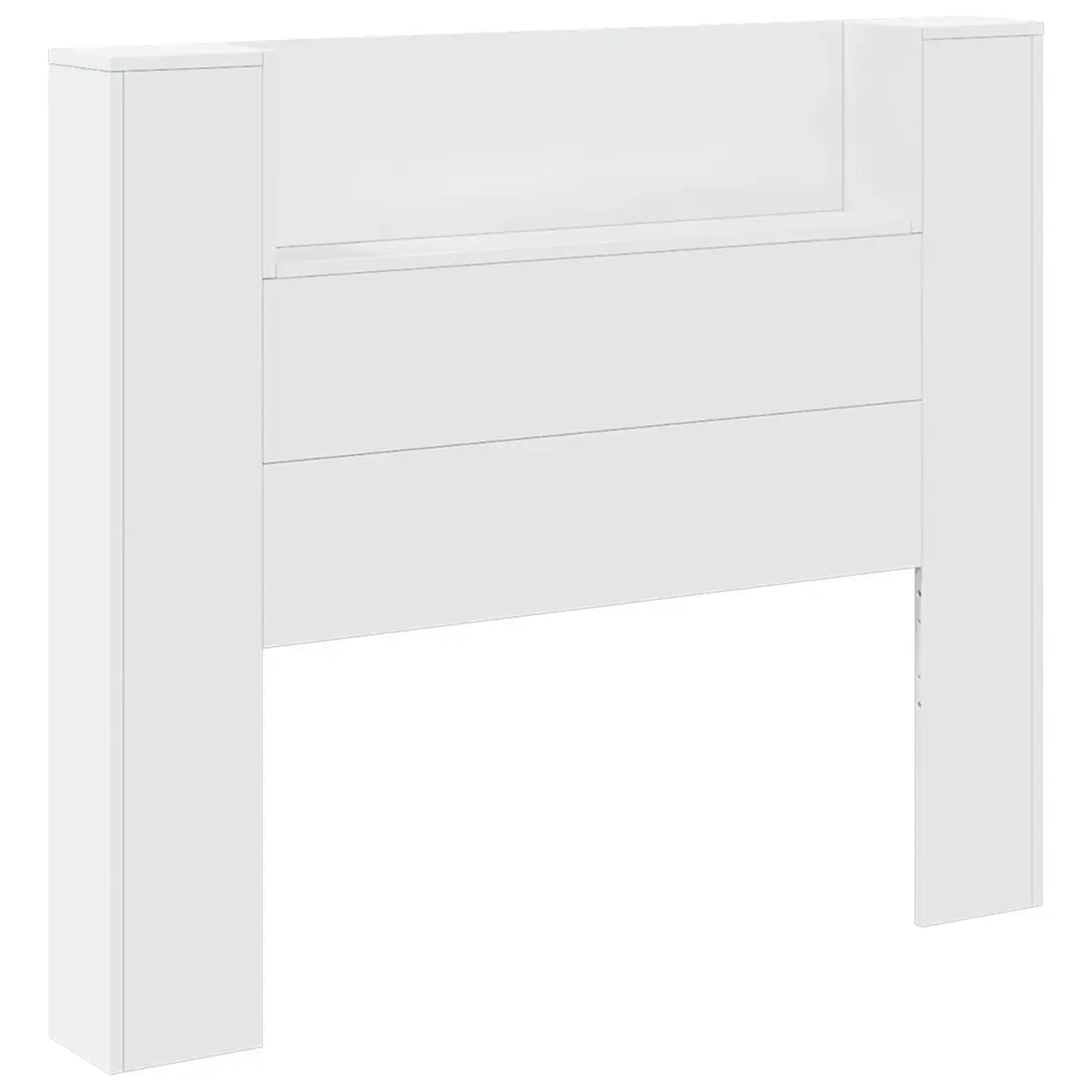 White Storage Headboard with RGB LED Lighting