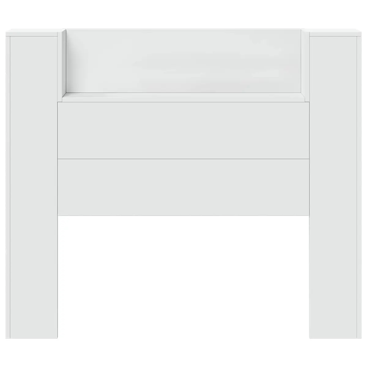 White Storage Headboard with RGB LED Lighting