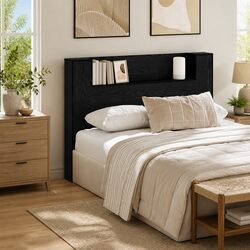 Engineered Wood Headboard with RGB LED Lighting