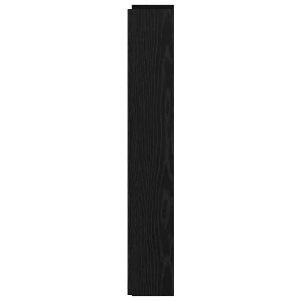 Storage Headboard Engineered Wood Black with RGB LED Lights