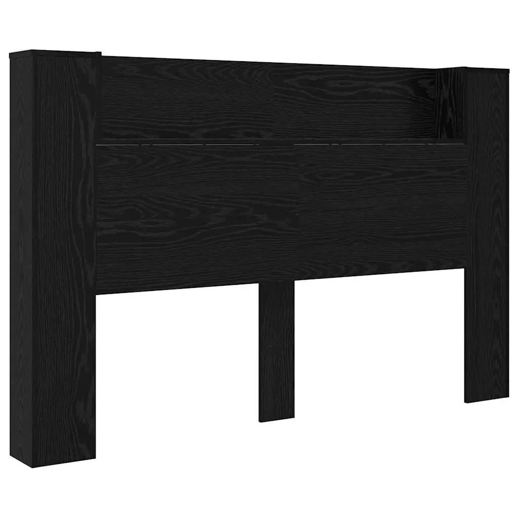 Black Storage Headboard with RGB LED Lights