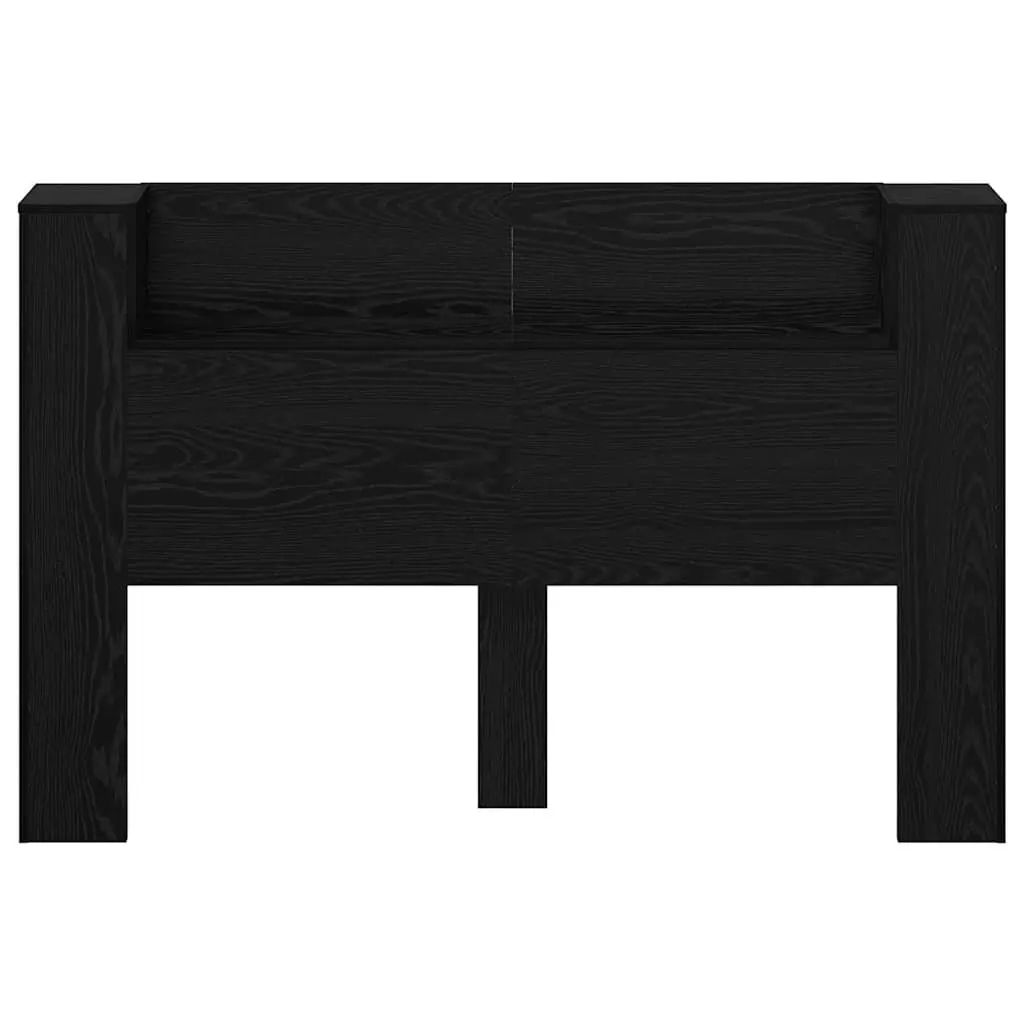 Black Storage Headboard with RGB LED Lights