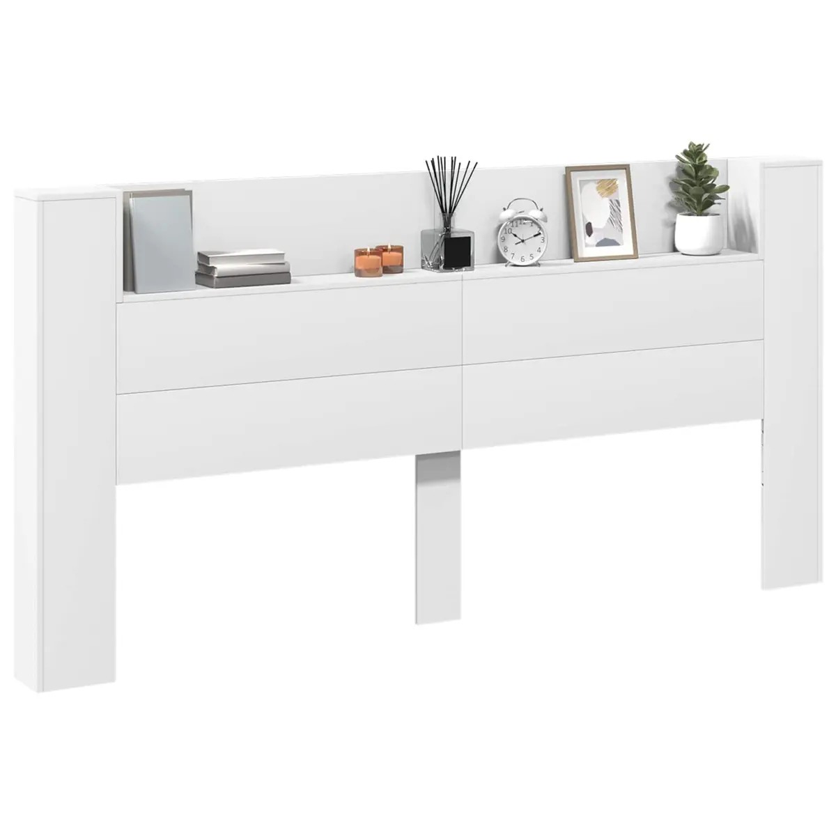 Storage Headboard with Adjustable RGB LED Lights