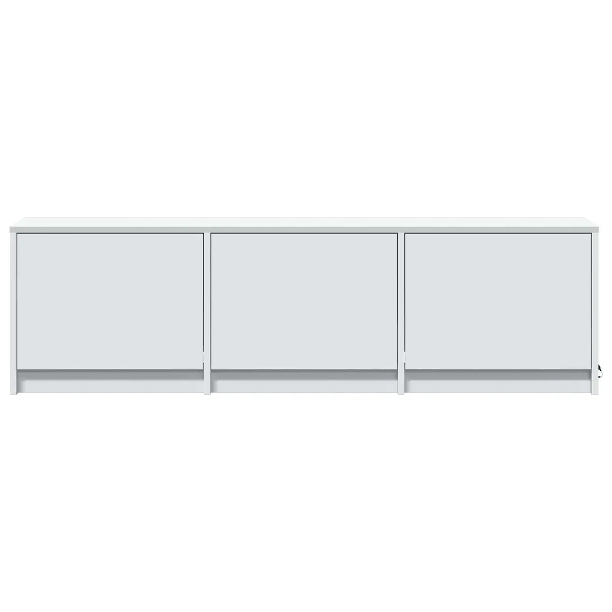 White TV Cabinet with LED Lighting Storage Unit