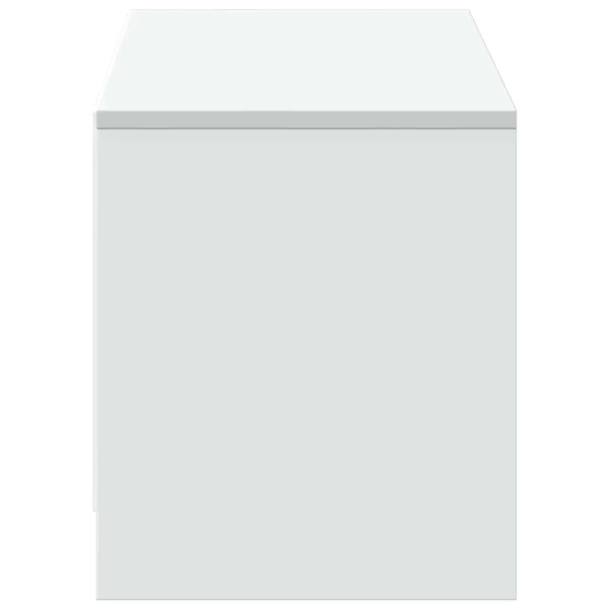 White TV Cabinet with LED Lighting Storage Unit
