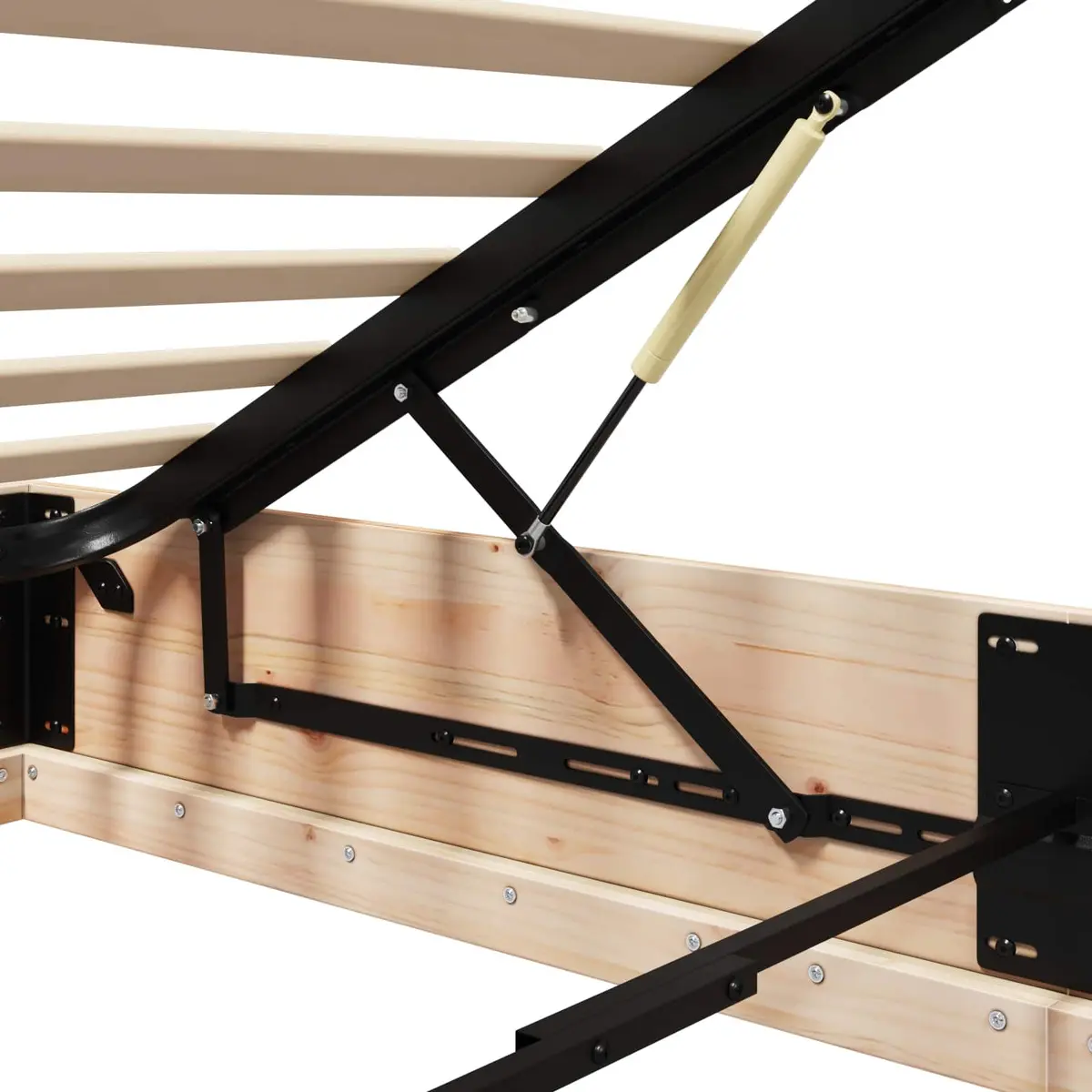 Ottoman Storage Bed Frame in Solid Pine Wood