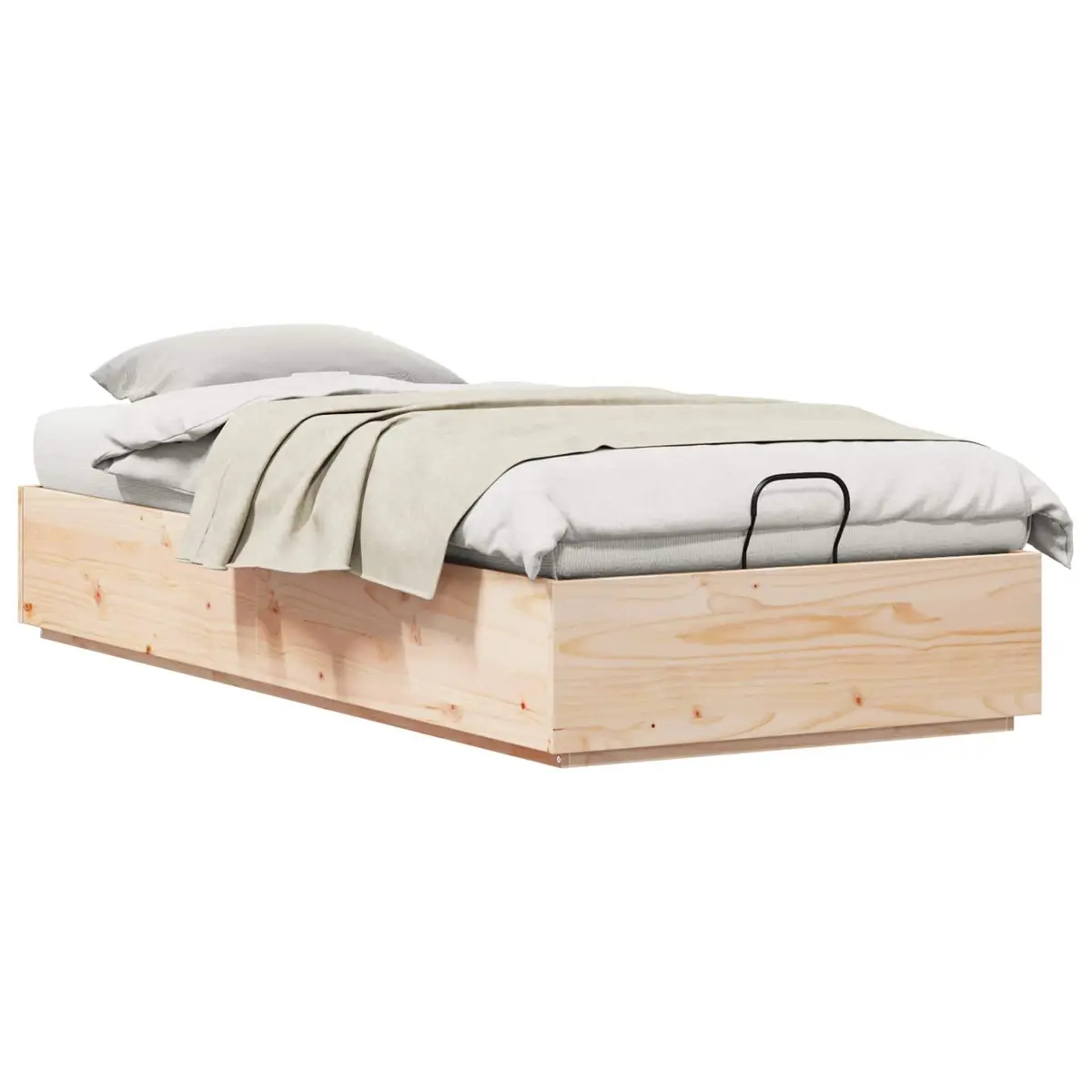 Ottoman Storage Bed Frame in Solid Pine Wood