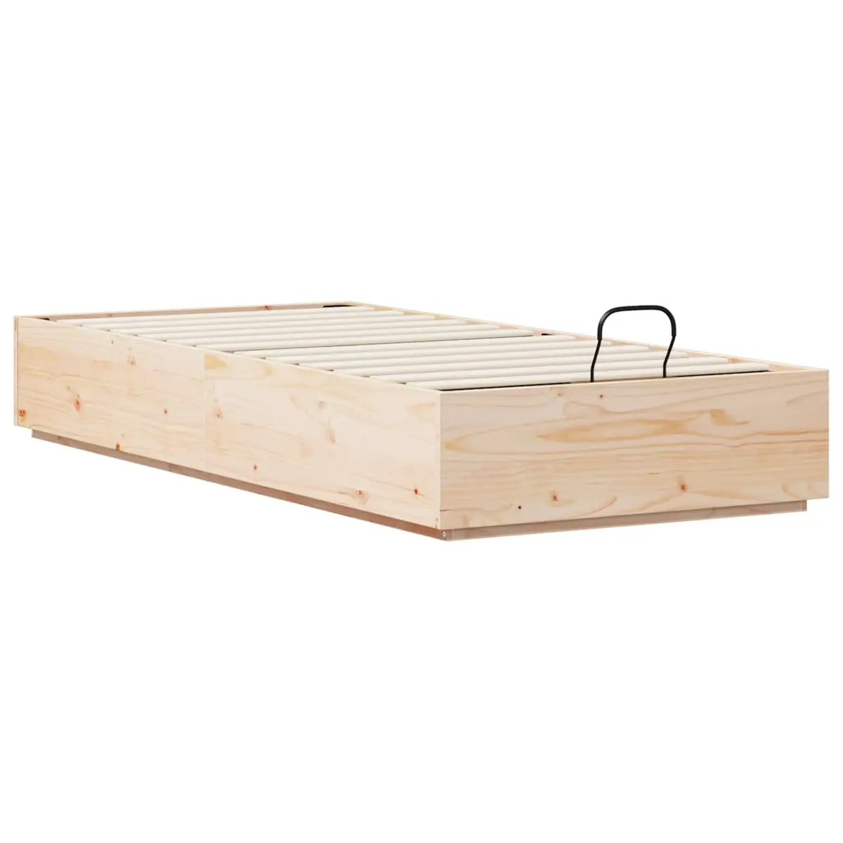 Ottoman Storage Bed Frame in Solid Pine Wood