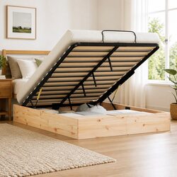 Stylish Ottoman Storage Bed Frame 135 x 190 cm