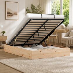 Stylish Ottoman Bed Frame with Storage 150 x 200 cm