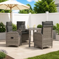 Durable 5-Piece Grey Outdoor Dining Set for Modern Spaces