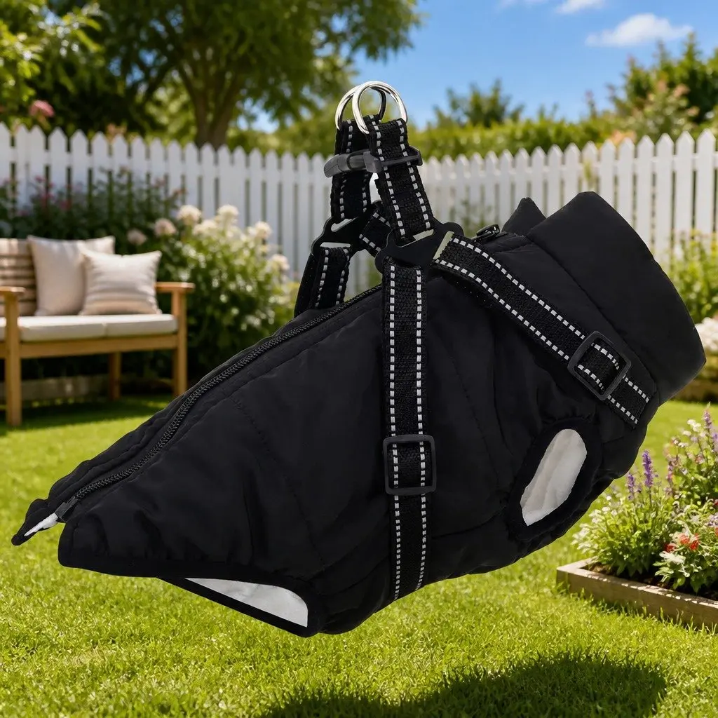 Black Dog Coat L36 for Winter Protection