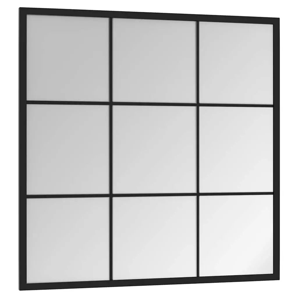 Wall Mirror Metal Frame 60x60cm Black