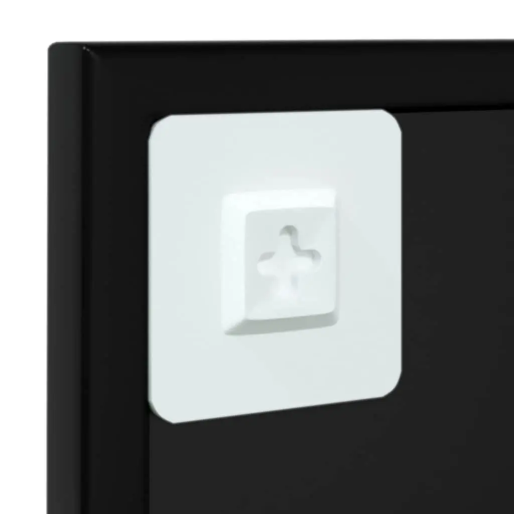Wall Mirror Metal Frame 60x60cm Black