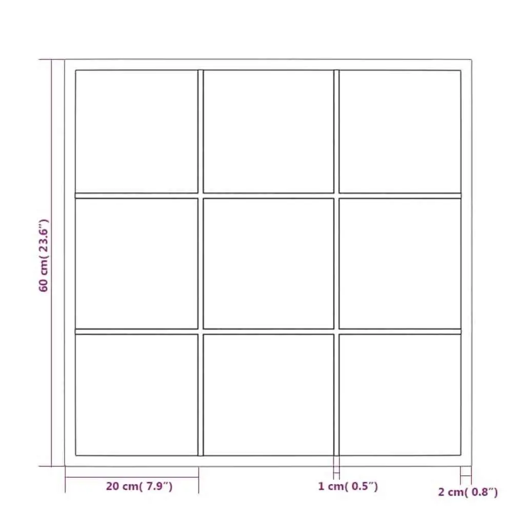 Wall Mirror Metal Frame 60x60cm Black