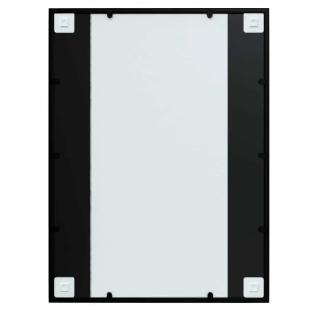 Black Metal Frame Wall Mirror 80x60 cm