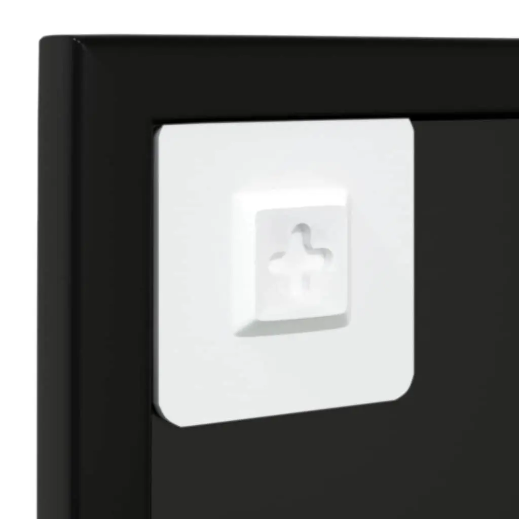Black Metal Frame Wall Mirror 80x60 cm