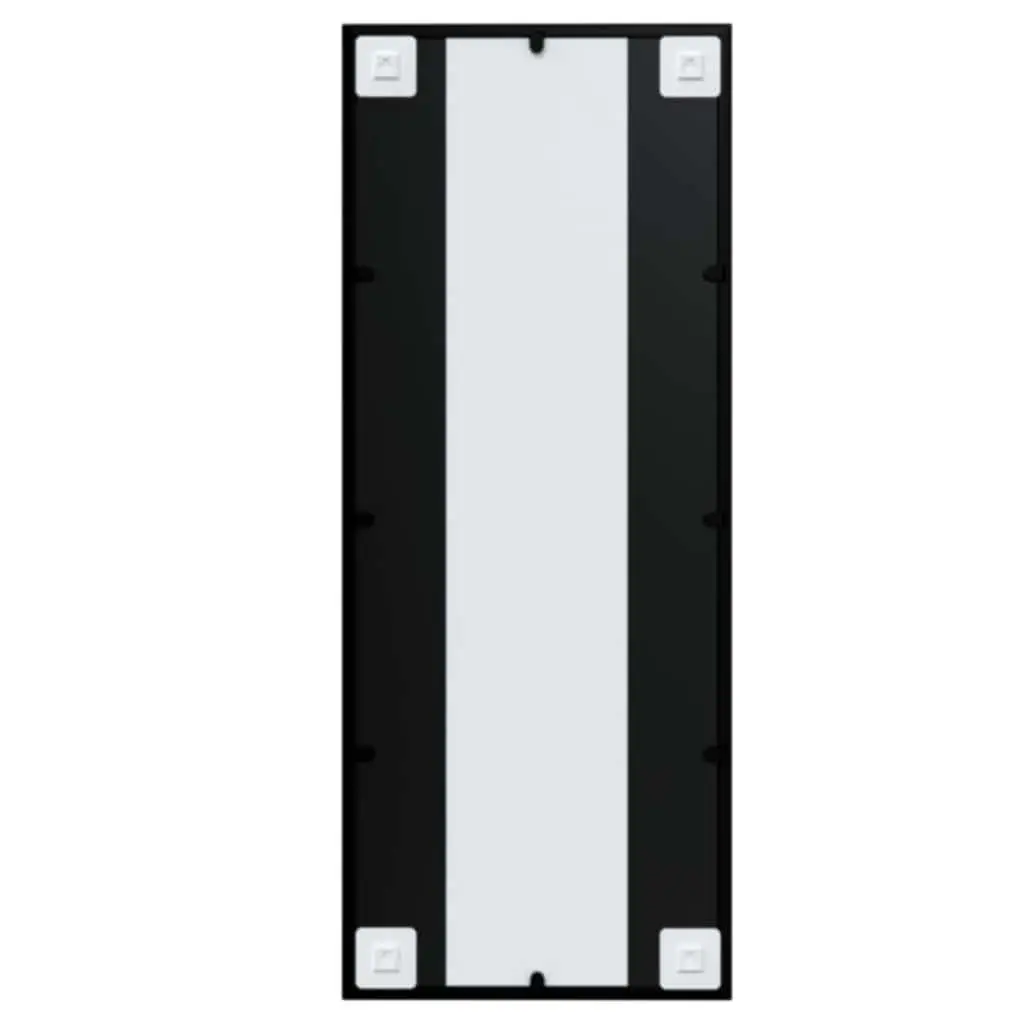 Wall Mirror Metal Frame 100x40 cm Black Horizontal Vertical Mounted Home Decor