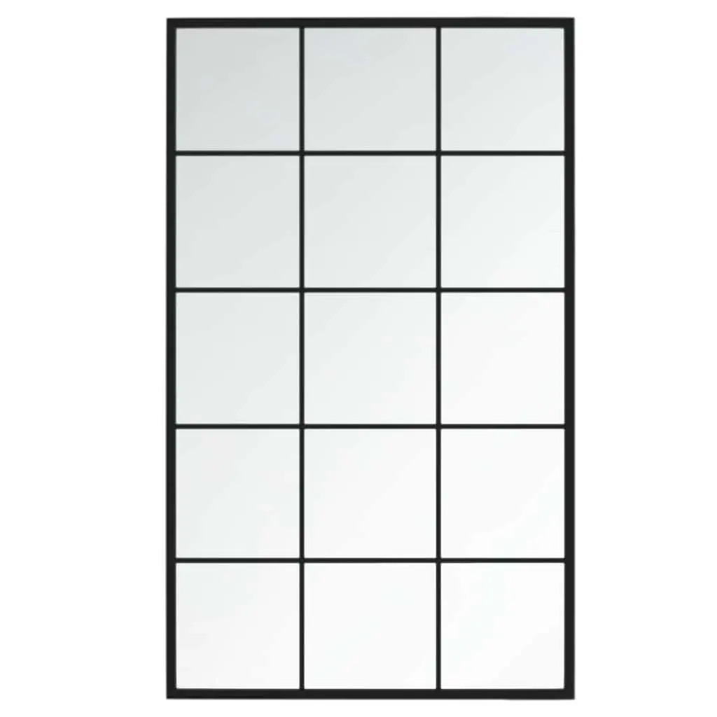 Wall Mirror Metal Frame 100x60 cm Black