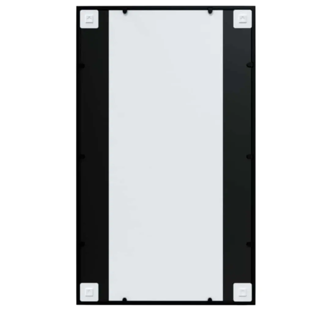 Wall Mirror Metal Frame 100x60 cm Black