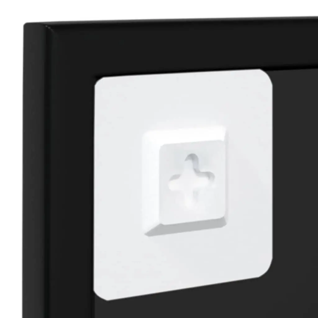 Wall Mirror Metal Frame 100x60 cm Black