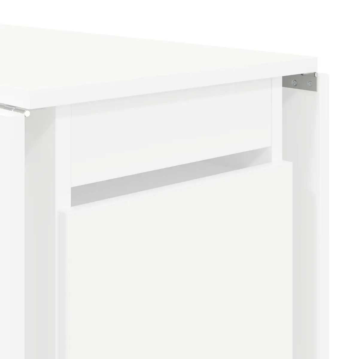 Dining Table 140x80x77cm Extendable Kitchen Furniture White Engineered Wood