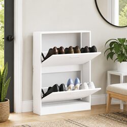 Modern White Shoe Cabinet for Stylish Storage