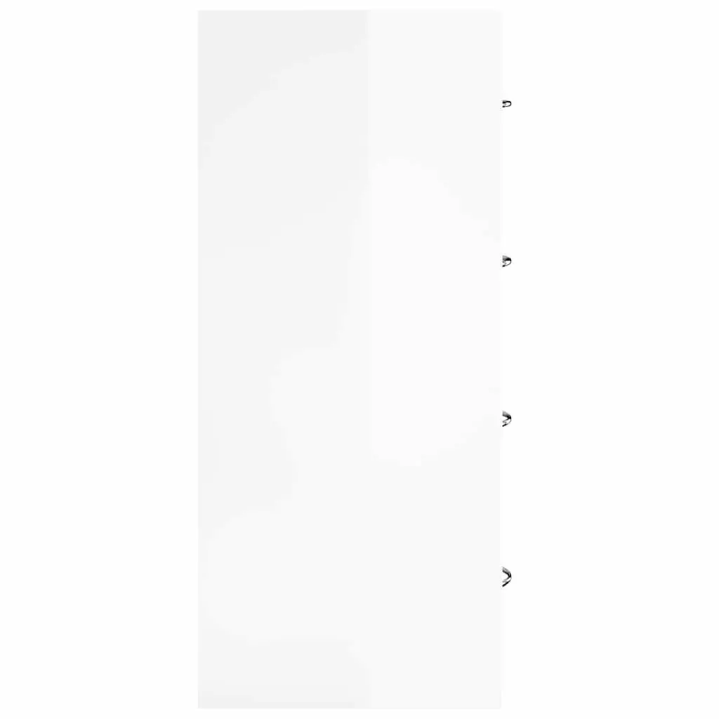 High Gloss White Sideboard Cabinet with 4 Drawers