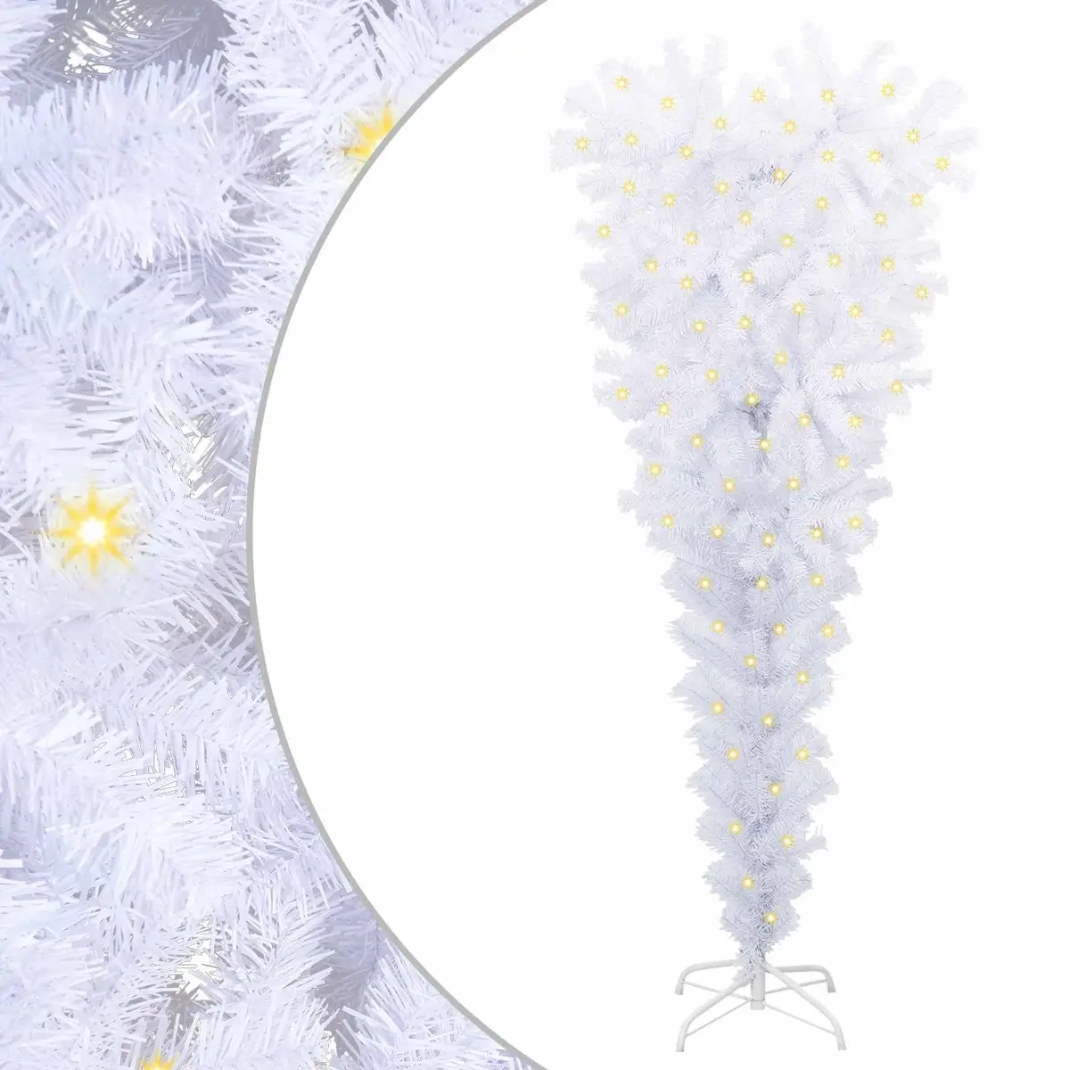 150cm White Artificial Christmas Tree with LED Lights