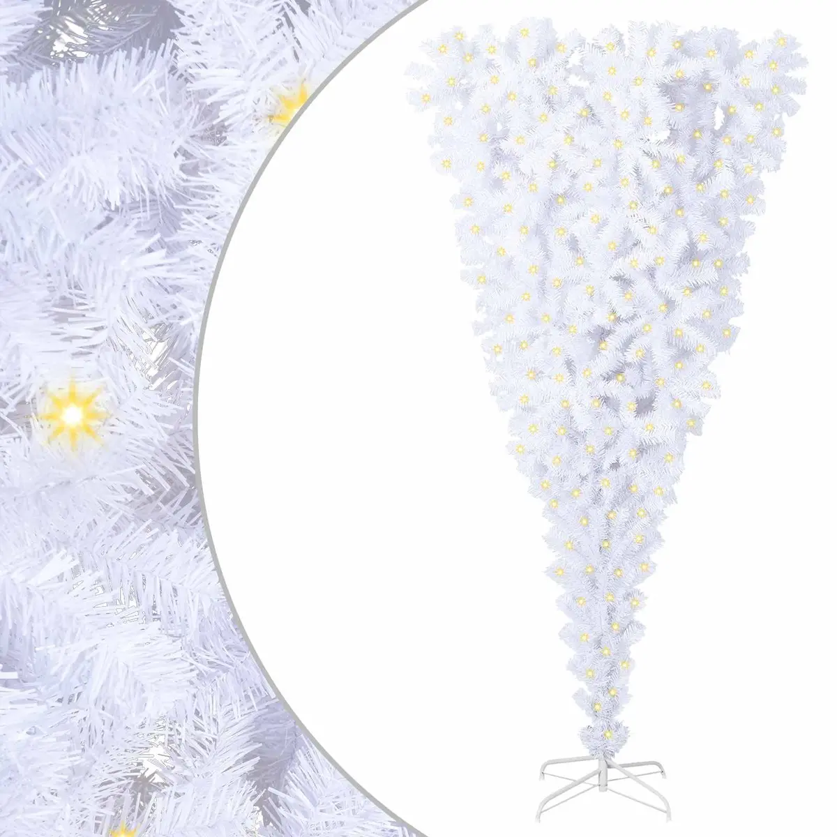 180cm White Artificial Christmas Tree with LED Lights