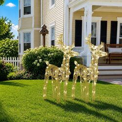 LED Christmas Reindeer Lights 2pc Set for Outdoor Decor