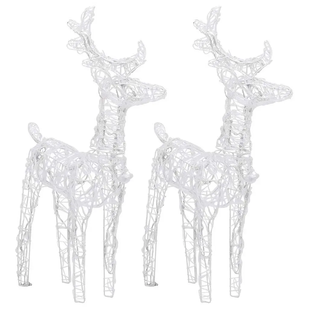 Christmas Reindeer Lights Acrylic 2 pcs Blue Outdoor Yard Decoration LED Display