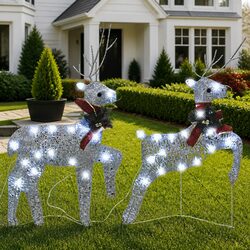 Durable Christmas Reindeer Decoration with 40 LED Lights