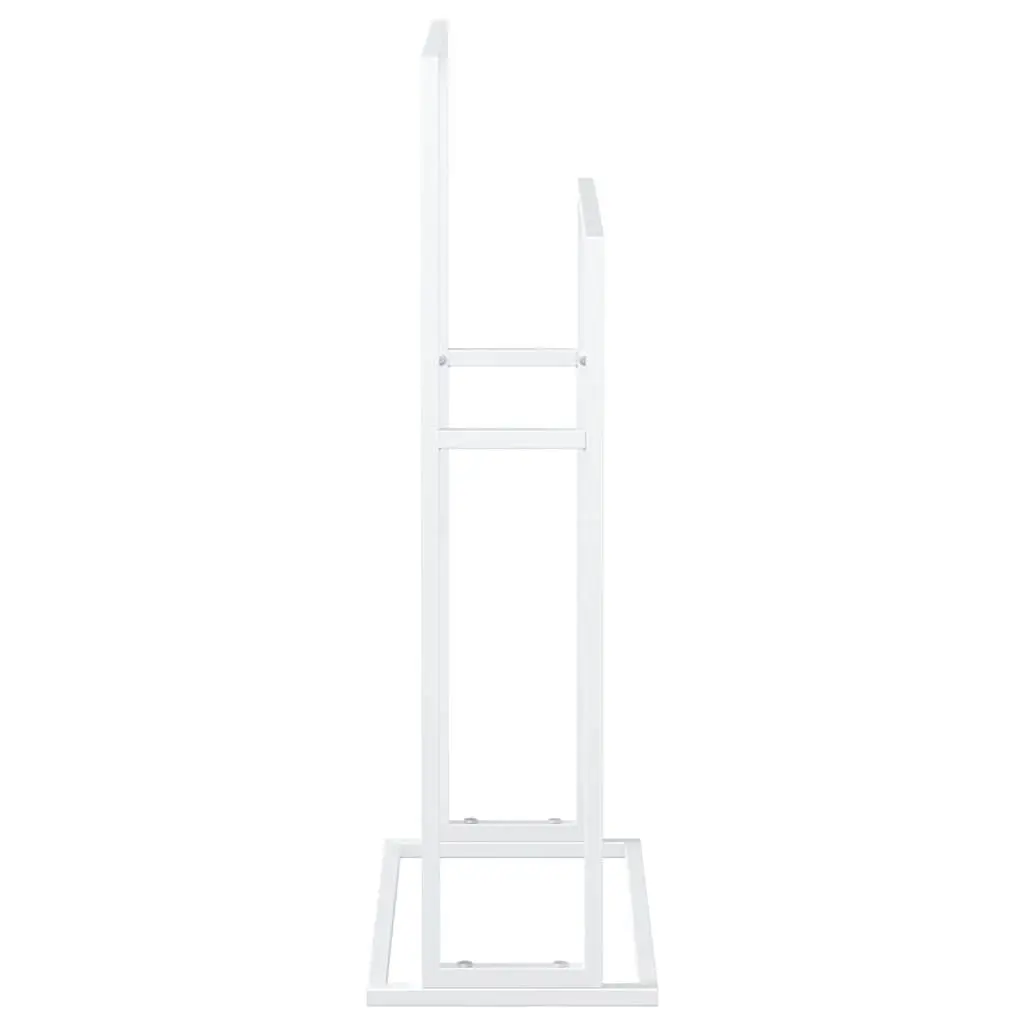 Towel Rack Iron 2-Tier 48L x 24W x 78.5H cm White