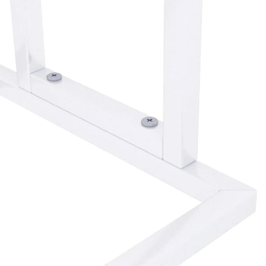 Towel Rack Iron 2-Tier 48L x 24W x 78.5H cm White