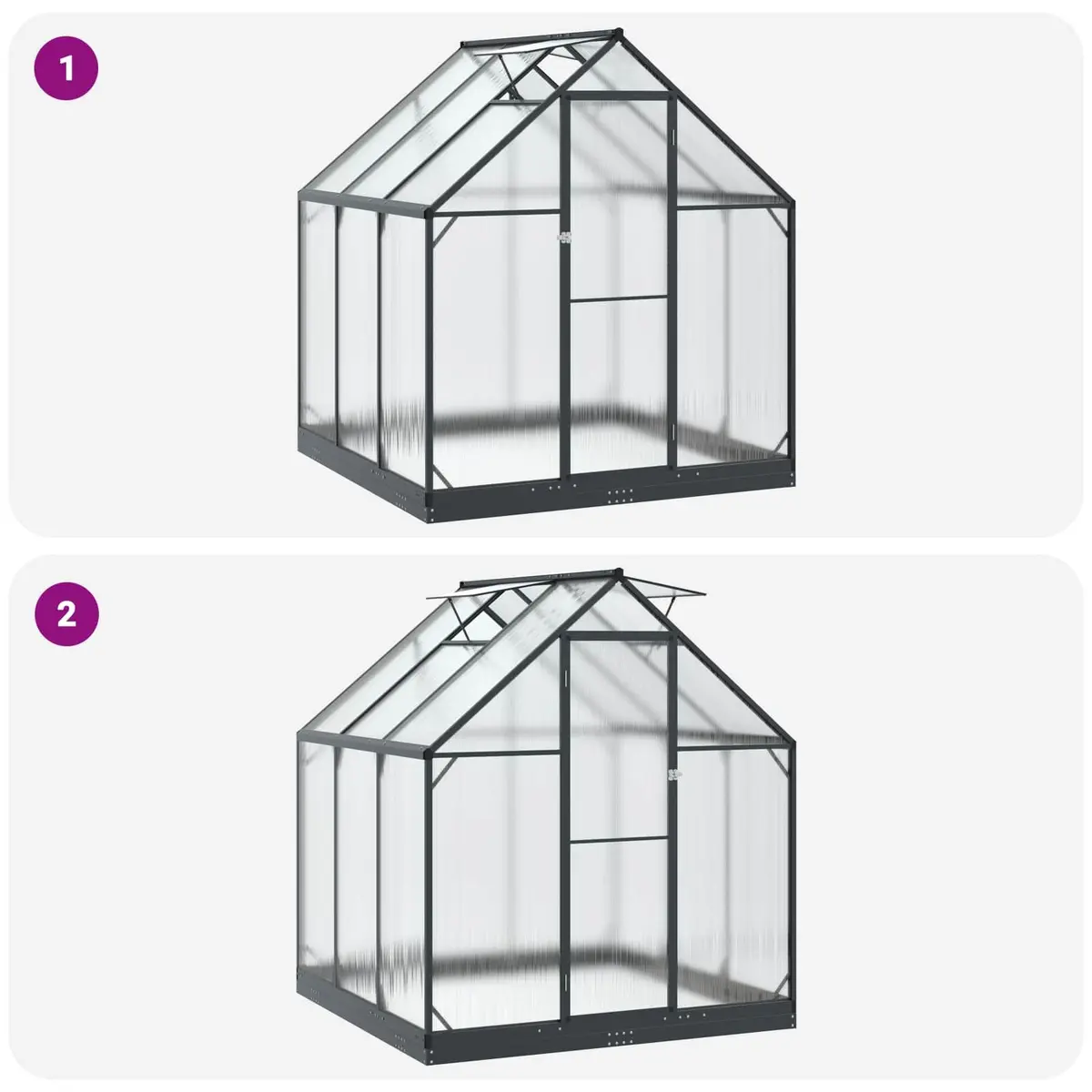 Adjustable Garden Greenhouse Tunnel Frame in Anthracite