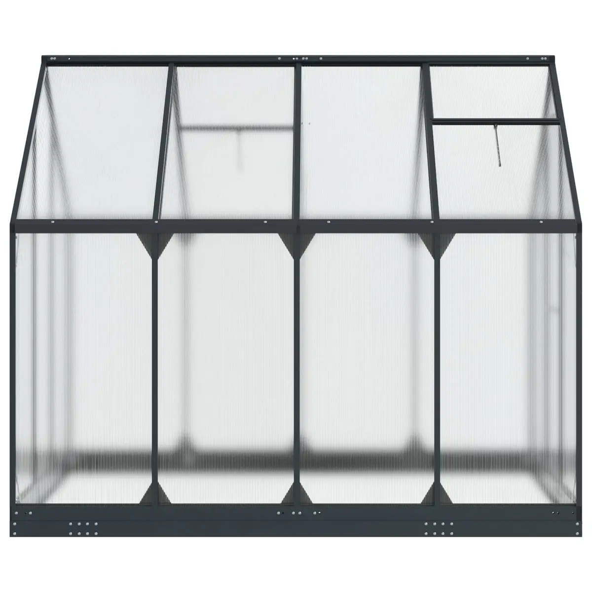 Garden Greenhouse Tunnel Aluminium Galvanised Steel Adjustable Height Anthracite