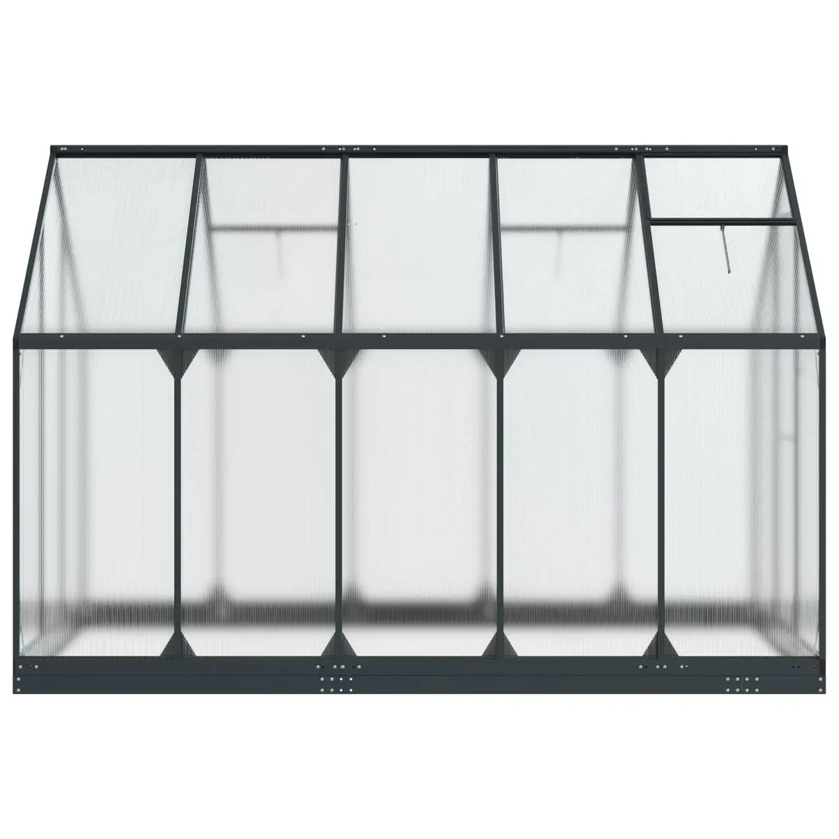 Adjustable Height Anthracite Greenhouse Tunnel for Gardens