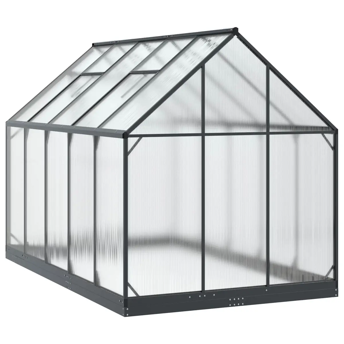 Adjustable Height Anthracite Greenhouse Tunnel for Gardens