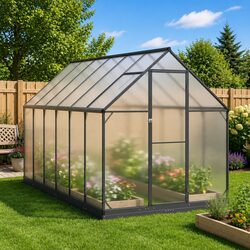 Adjustable Height Anthracite Garden Greenhouse Tunnel