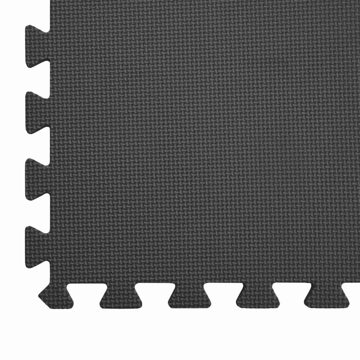 Pool Ground Mat EVA Foam 6 Pcs Black Interlocking Tiles