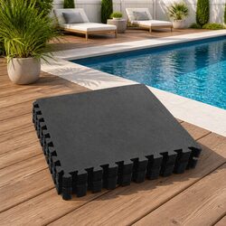 Premium EVA Foam Pool Ground Mat - 12 Interlocking Tiles