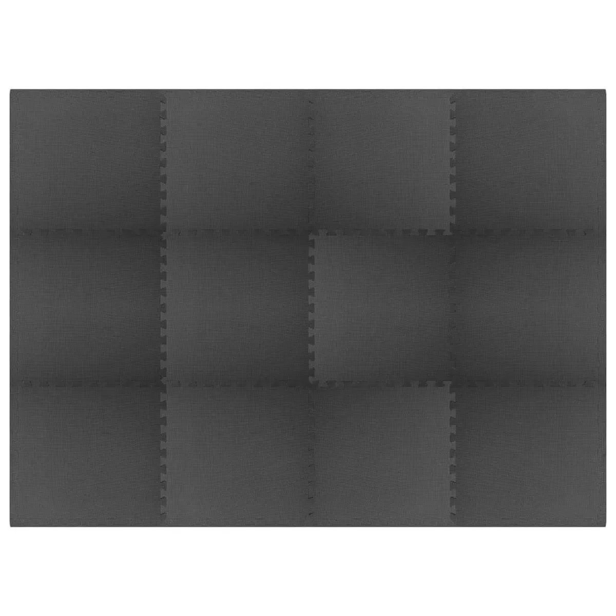 Pool Ground Mat 12 Pieces Black EVA Foam Modular Interlocking Tiles Poolside