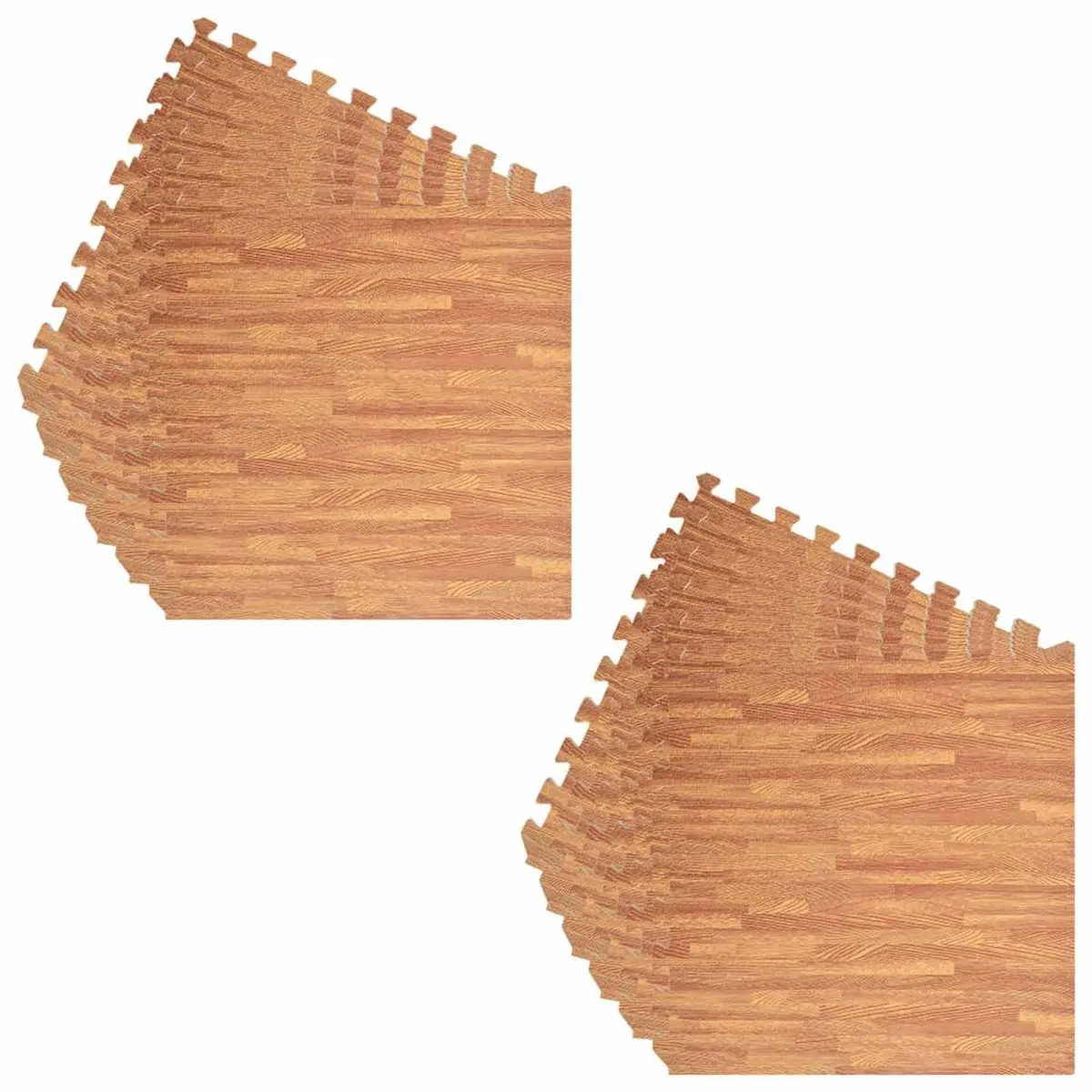 Brown EVA Foam Pool Ground Mat Set of 12